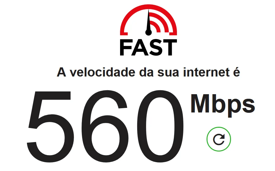 Medidor de teste de velocidade de internet rápida com foguete de